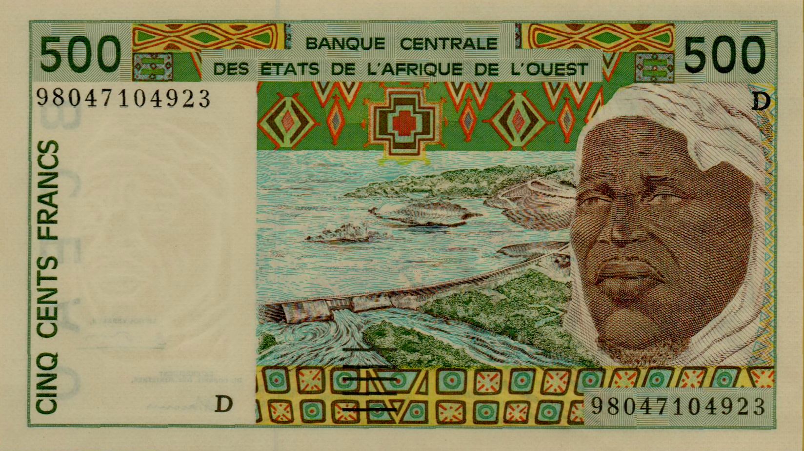 Mali (W.A.S) 500 1998 UNC P-410D/i